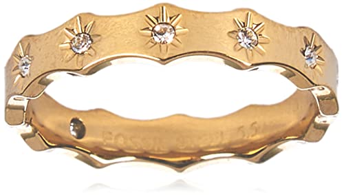 FOSSIL Ring Für Frauen Sadie, Breite: 3.8mm Gold-Edelstahl-Ring, JF04383710 von Fossil