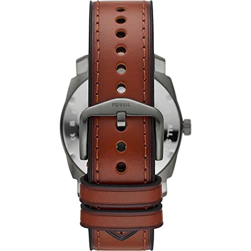 Fossil Machine uhr für Herren, Quarzwerk mit Edelstahl- oder Lederarmband, Grau, 42MM von Fossil