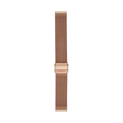 Fossil Uhrenarmband für Damen 18mm Rose Gold Edelstahl, S181375 von Fossil