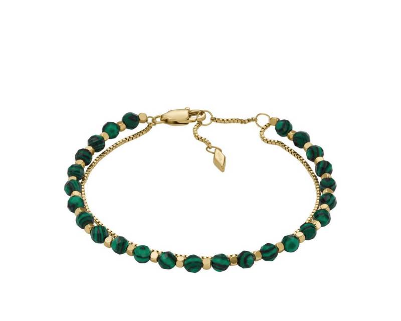 Fossil Armband Armband All Stacked Up Malachit Edelstahl Gold-Ton JF04541710 von Fossil