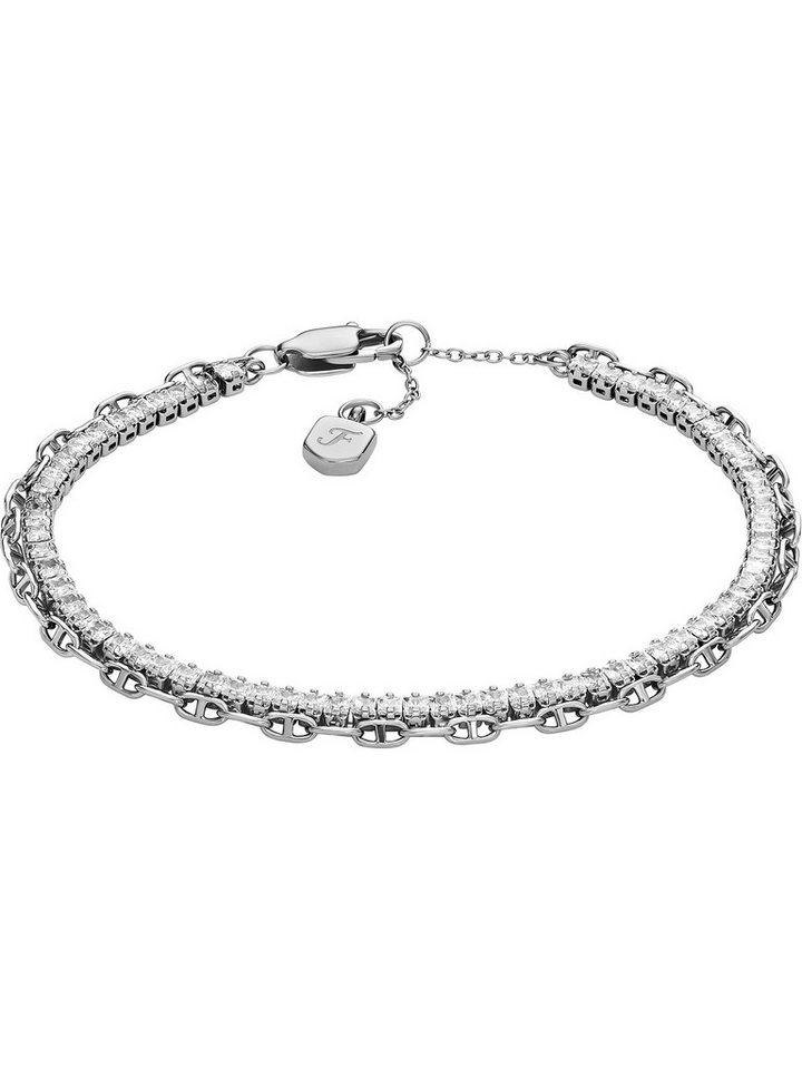 Fossil Armband Fossil Damen-Armband Metall Glasstein, HERITAGE von Fossil