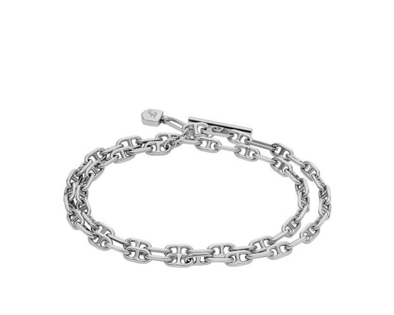 Fossil Armband Gliederarmband Damen Heritage D-Link Edelstahl Silber JA7245040 von Fossil