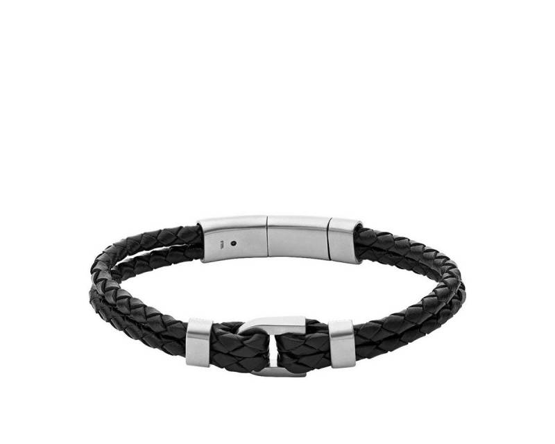 Fossil Armband JF04202040 Armband Herren Heritage D-Link Leder Schwarz Edelstahl von Fossil