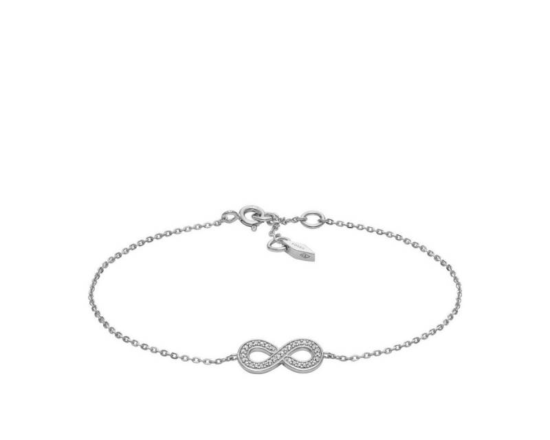 Fossil Armband JFS00633040 Gliederarmband Damen Infinity Silber 16,5 cm von Fossil