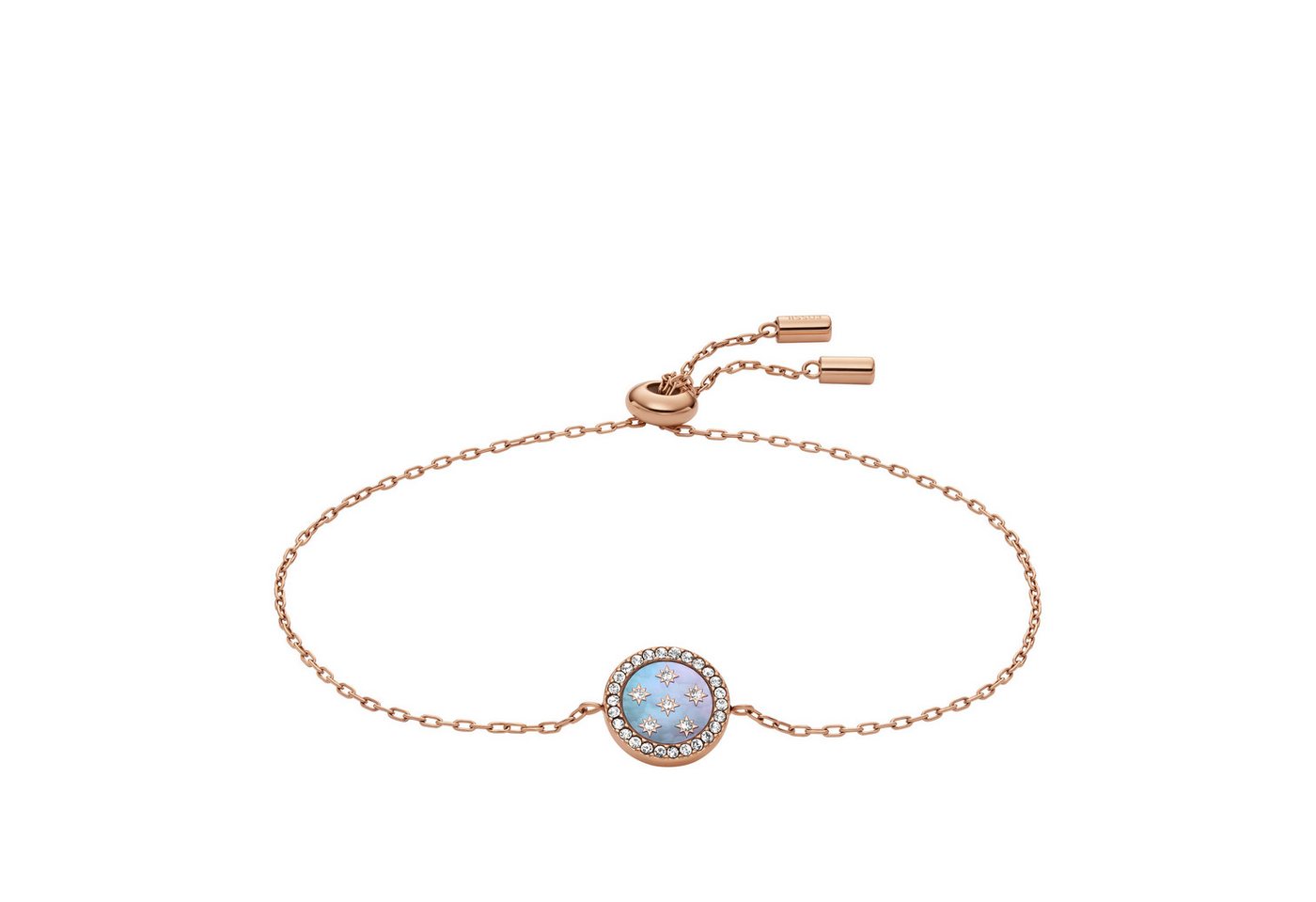 Fossil Armband Schmuck Geschenk Edelstahl Armschmuck MERRIT, mit Glasstein - mit Perlmutt von Fossil