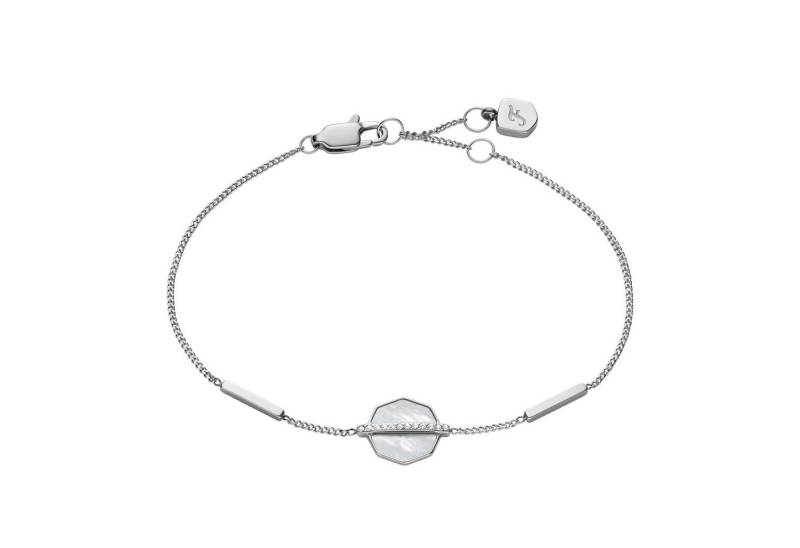 Fossil Armband Schmuck Geschenk Edelstahl JEWELRY, mit Glasstein - mit Perlmutt von Fossil