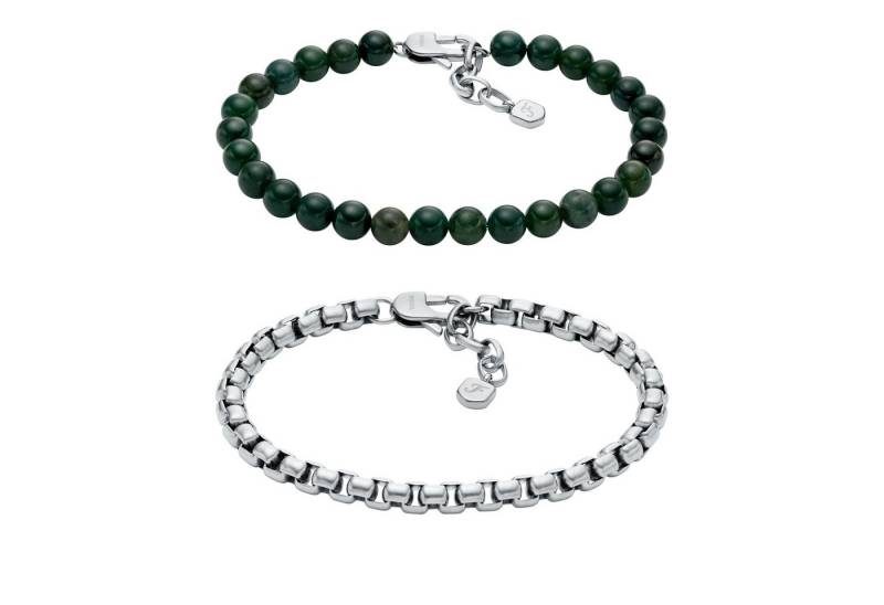 Fossil Armband Set Schmuck Geschenk Edelstahl Armschmuck JEWELRY (Set, 2-tlg), mit Achat von Fossil