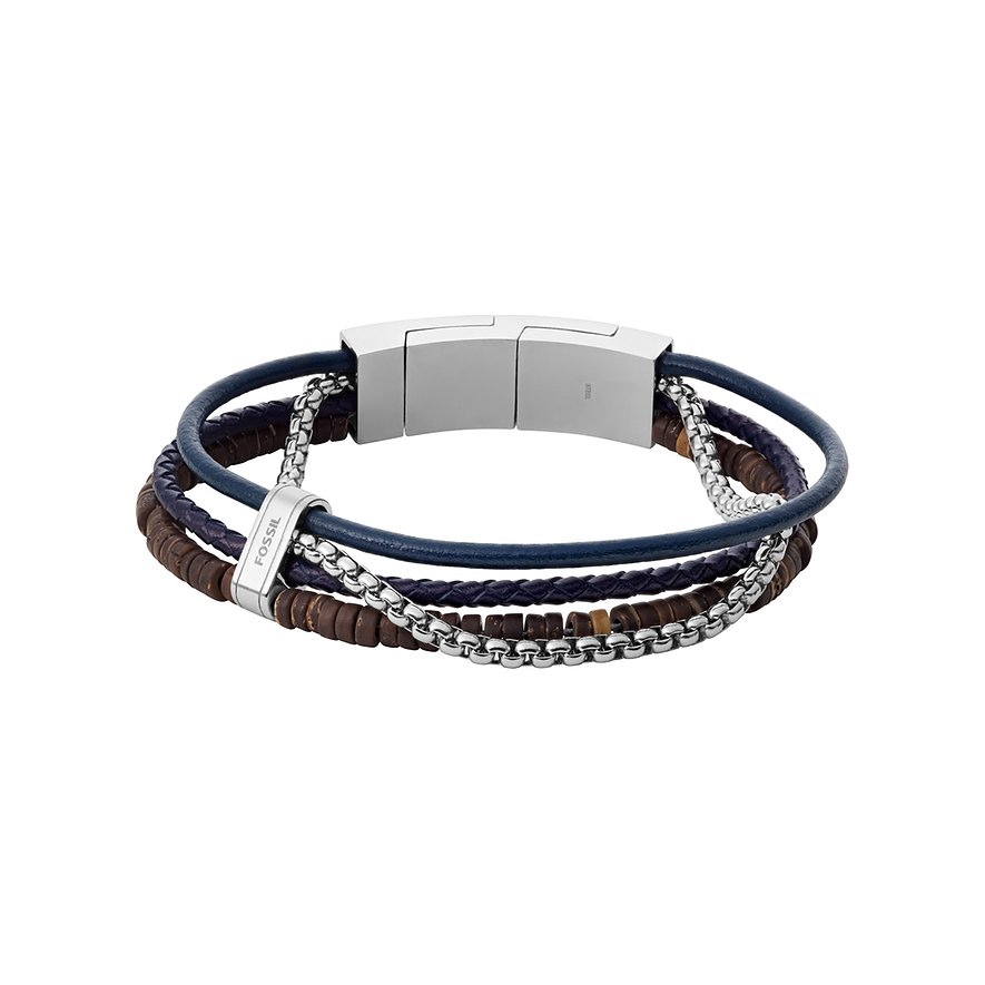 Fossil Armband Vintage Casual JF04084040 Leder, Edelstahl von Fossil