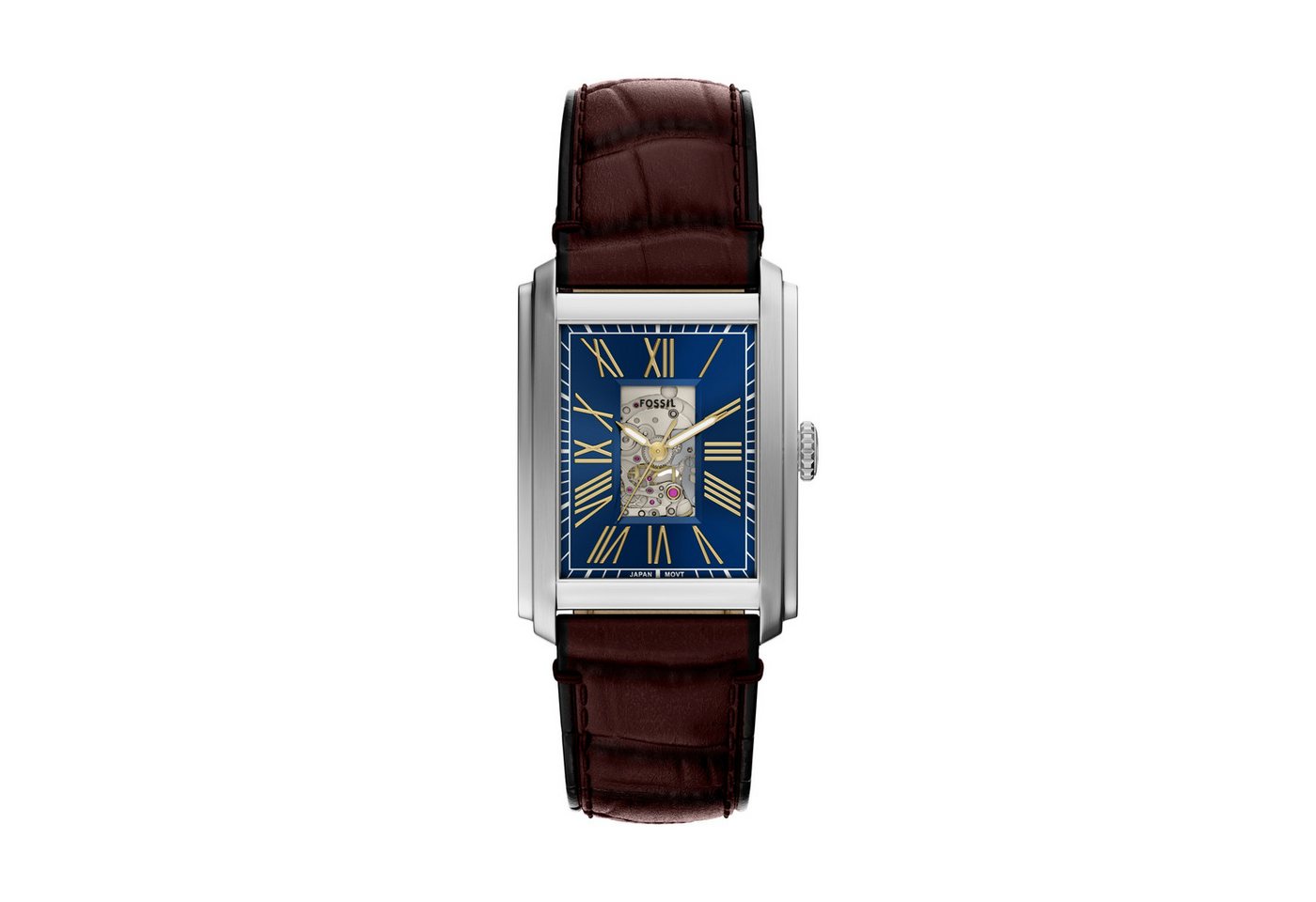 Fossil Automatikuhr CARRAWAY ME3273, Armbanduhr, Herrenuhr, Mechanische Uhr, Lederarmband, analog von Fossil
