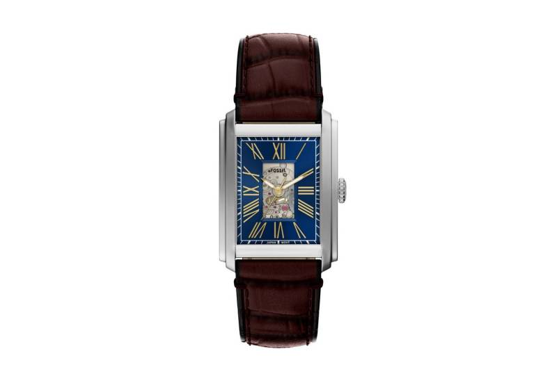 Fossil Automatikuhr CARRAWAY ME3273, Armbanduhr, Herrenuhr, Mechanische Uhr, Lederarmband, analog von Fossil