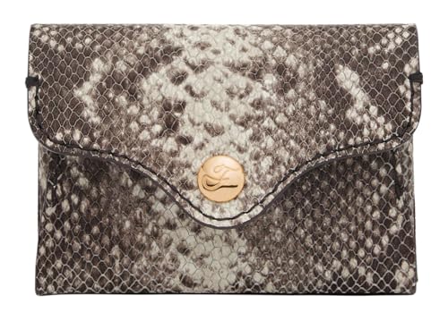 Fossil Brieftasche für Damen – Kartenmäppchen Heritage geprägt Leder Python-Optik, SL8283874 – 9,8 cm L x 1,3 cm B x 7 cm H von FOSSIL