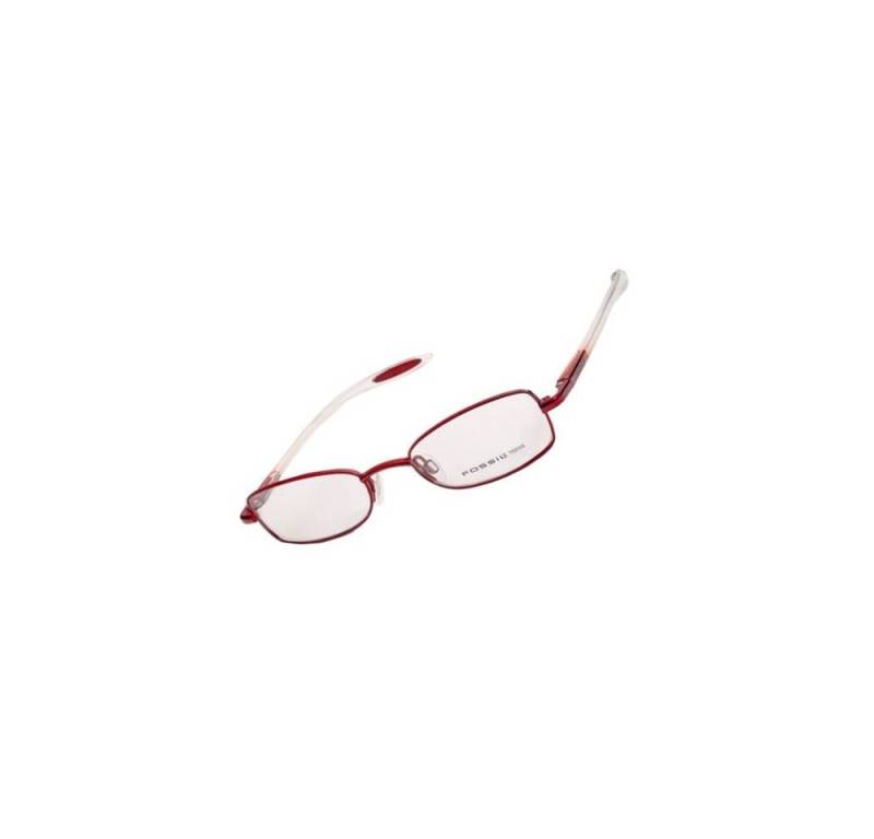 Fossil Brillengestell Korrektionsfassung Brille Metall Kunststoff Rot 46/18/135 - OF4013600, Metall und Kunstoff von Fossil