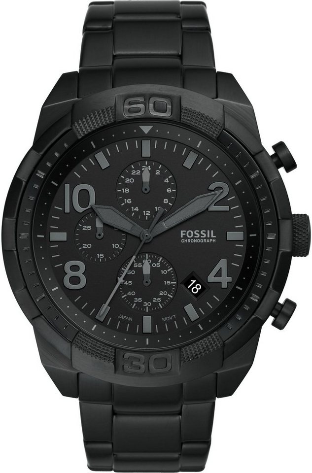 Fossil Chronograph Bronson, FS5712, Quarzuhr, Armbanduhr, Herrenuhr, Stoppfunktion, Datum von Fossil