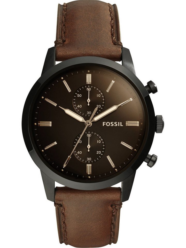 Fossil Chronograph Fossil Herren-Uhren Analog Quarz von Fossil
