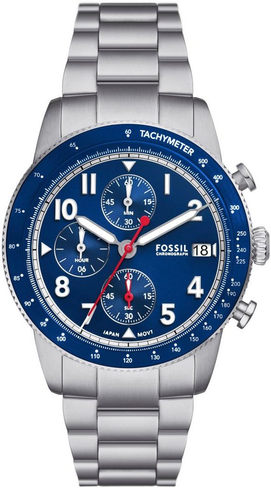 Fossil Chronograph SPORT TOURER, Quarzuhr, Armbanduhr, Herrenuhr, Stoppfunktion, Datum von Fossil