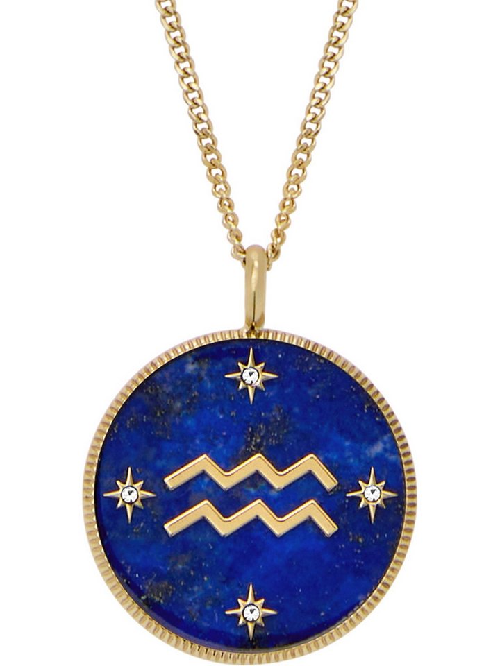 Fossil Collier Fossil Damen-Kette Edelstahl Farbstein von Fossil