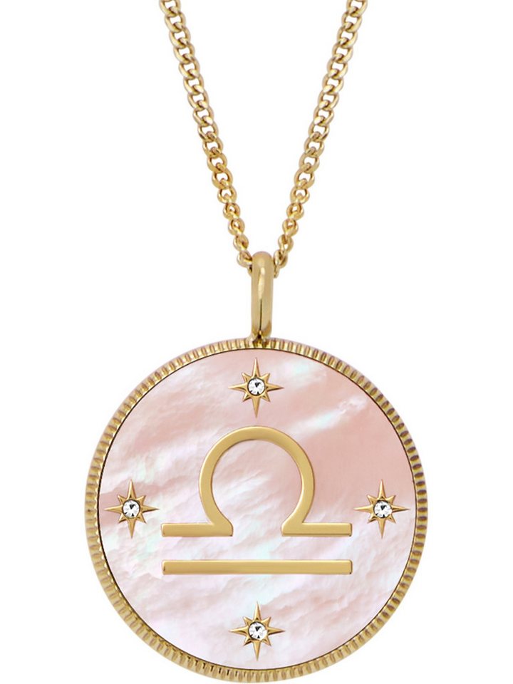 Fossil Collier Fossil Damen-Kette Edelstahl Farbstein von Fossil