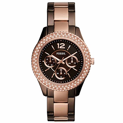 Fossil Damen Analog Quarz Uhr mit Edelstahl Armband ES4079 von Fossil
