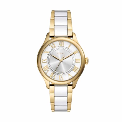 FOSSIL Damen Analog Quarz Uhr mit Keramik Armband CE1131 von FOSSIL