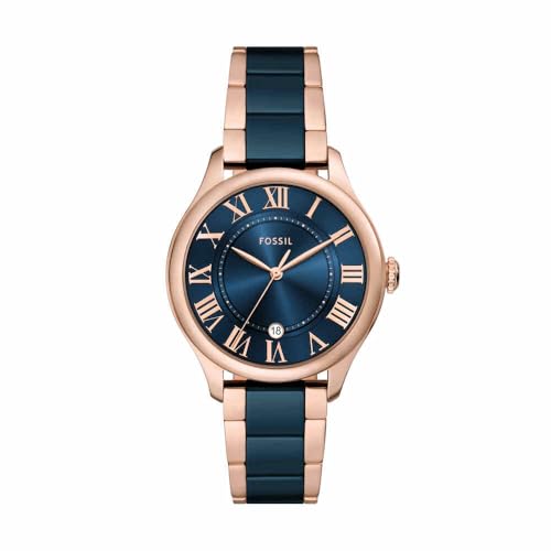 FOSSIL Damen Analog Quarz Uhr mit Keramik Armband CE1134 von FOSSIL