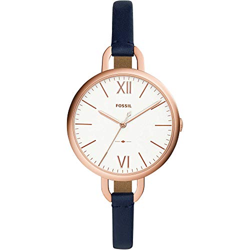 Fossil Damen Analog Quarz Uhr mit Leder Armband ES4355 von Fossil