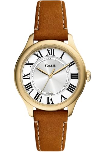 Fossil Damen Analog Quarz Uhr mit Leder Armband ES5397 von Fossil