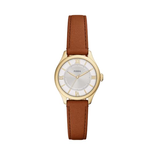 FOSSIL Damen Analog Quarz Uhr mit Leder Armband ES5423 von FOSSIL