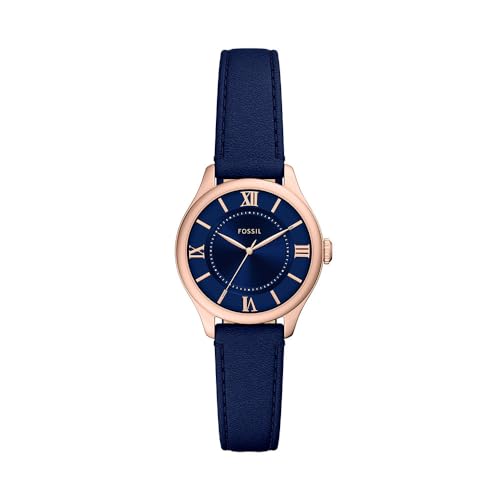 Fossil Damen Analog Quarz Uhr mit Leder Armband ES5424 von FOSSIL