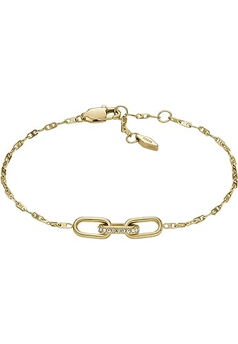 Fossil Damen-Gliederarmband Heritage D-Link Edelstahl goldfarben, JF04525710 Fossil Damen-Gliederarmband Heritage D-Link Edelstahl goldfarben, JF04525710 von Fossil