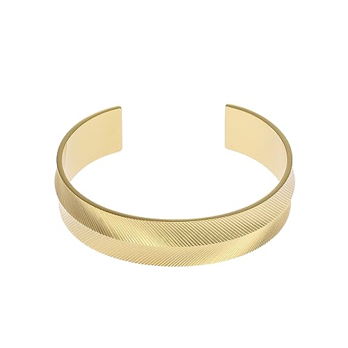 FOSSIL Damen Edelstahl mit offener Manschette Armspange von FOSSIL