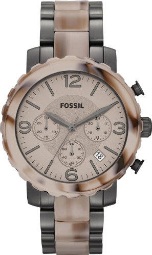 Fossil Damen-Armbanduhr Natalie Bicolor Chronograph Quarz JR1383 von Fossil