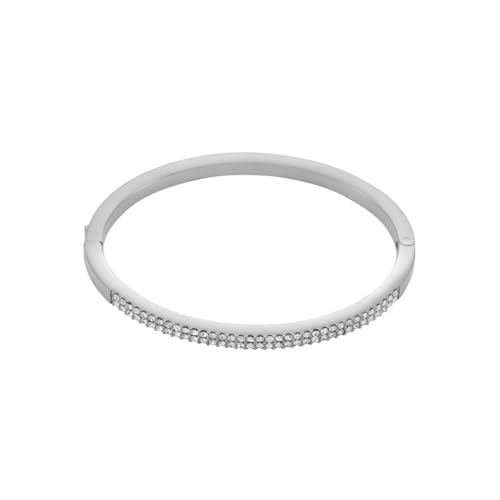 Fossil Ellis Damen Edelstahl Armband mit Druckknopfverschluss, Silberfarben Fossil Ellis Damen Edelstahl Armband mit Druckknopfverschluss, Silberfarben von Fossil