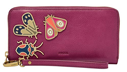 Fossil Damen Emma SL7572 Geldbörse, Rot (Raspberry Wine 672) von FOSSIL