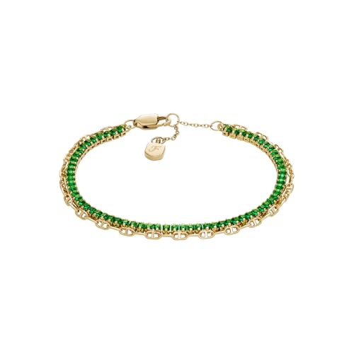 Fossil Heritage Damen Edelstahlarmband mit Karabiner oder Knebelverschluss, Gold und Grün Fossil Heritage Damen Edelstahlarmband mit Karabiner oder Knebelverschluss, Gold und Grün von Fossil
