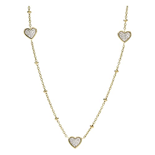 Fossil Halskette Für Frauen Sutton, L: 406.4mm + 50.8mm B: 6.4mm Gold Edelstahl Halskette, JF03942710 Fossil Halskette Für Frauen Sutton, L: 406.4mm + 50.8mm B: 6.4mm Gold Edelstahl Halskette, JF03942710 von Fossil