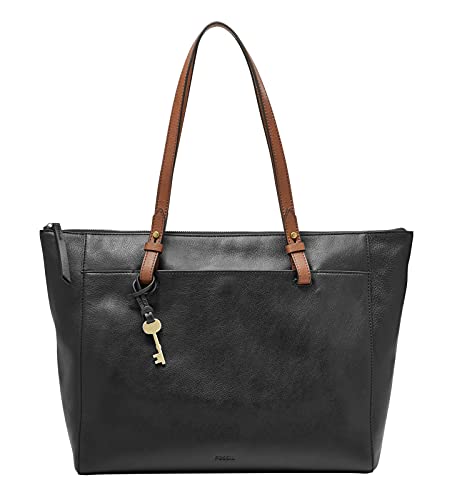 Fossil Tasche für Frauen Rachel, Eco Leder/Polyurethan Trim Tote schwarz 35,6 cm L x 10,2 cm B x 33 cm H ZB7507001 von Fossil