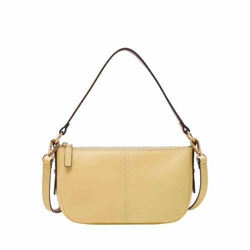 Fossil Huntington Leder oder Polyester Geldbörsen-Set für Herren, Gelbgold von FOSSIL