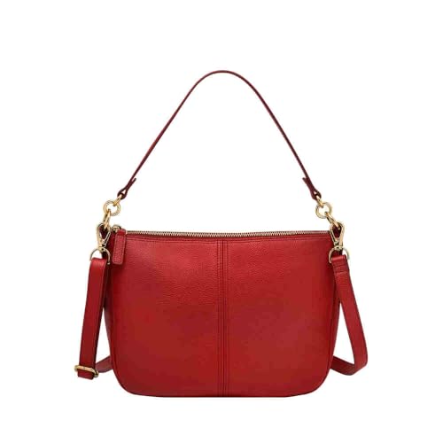 Fossil Huntington Leder oder Polyester Geldbörsen-Set für Herren, Dunkelrot von FOSSIL