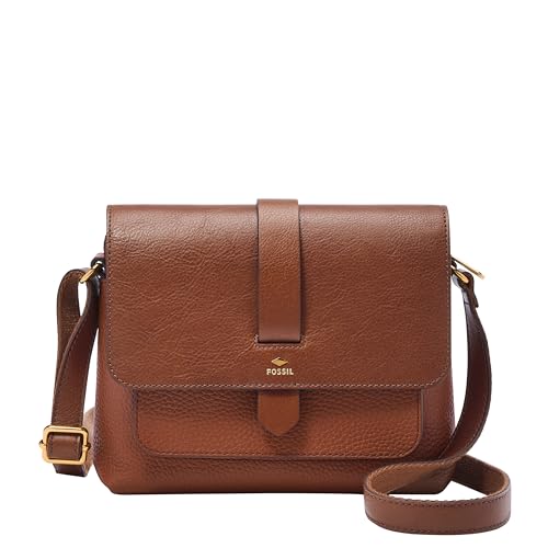 Fossil Damen Kinley Small Crossbody-Brown Umhängetasche, Handtasche, braun von FOSSIL