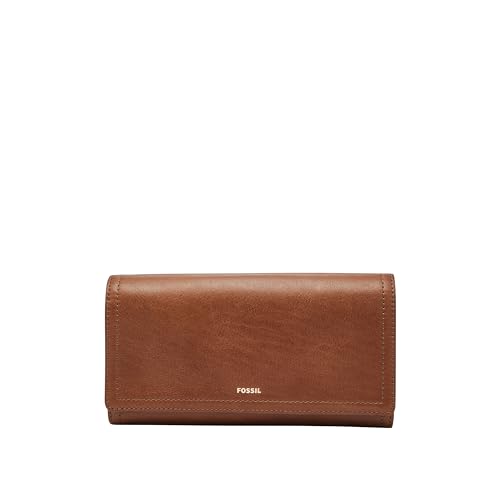 Fossil Damen Logan Flap Wallet Klapp-Clutch, Braun von Fossil