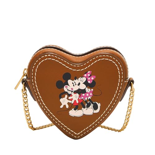 Fossil Damen Mickey and Friends Braun Leder Mini Tasche Tasche, SL10052216 von FOSSIL