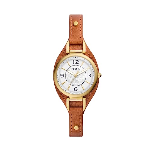 Fossil Damen Quarz 3 Zeiger Uhr mit Armband CARLIE ES5215 von Fossil