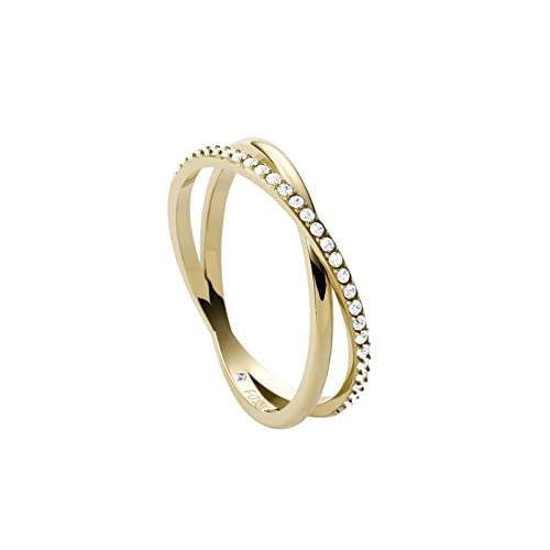 Fossil Ring Für Frauen Vintage Iconic, Höhe: 5,4mm Gold-Edelstahl-Ring, JF03752710 von FOSSIL