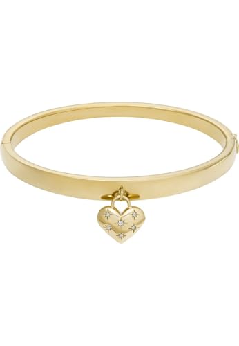Fossil Sadie Damenarmband aus Edelstahl mit Druckknopfverschluss, Bernsteinfarbenes Gold Fossil Sadie Damenarmband aus Edelstahl mit Druckknopfverschluss, Bernsteinfarbenes Gold von Fossil