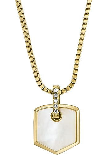 Fossil Damenkette Heritage Crest Perlmutt Edelstahl goldfarben, JF04529710 Fossil Damenkette Heritage Crest Perlmutt Edelstahl goldfarben, JF04529710 von Fossil