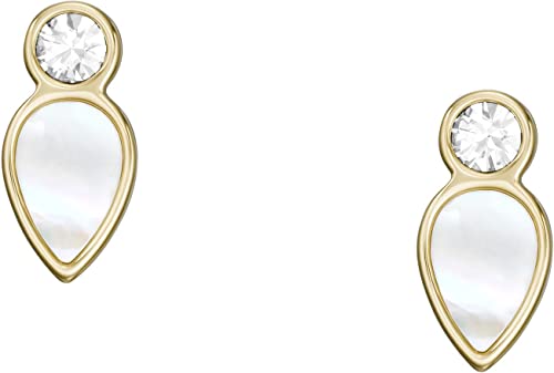 Fossil Ohrringe Für Frauen, Länge: 11.3mm, Breite: 5.4mm Gold Perlmutt, Edelstahl Ohrringe, JF04249710 Fossil Ohrringe Für Frauen, Länge: 11.3mm, Breite: 5.4mm Gold Perlmutt, Edelstahl Ohrringe, JF04249710 von Fossil