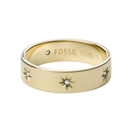 FOSSIL Damenring Sutton Shine Bright Edelstahl goldfarben, JF03874710 von Fossil