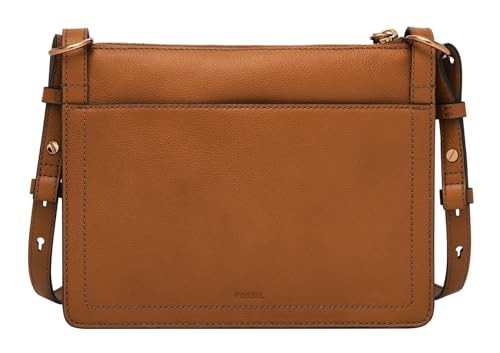 Fossil Damentasche Taryn braune Crossbodytasche aus Leder, L: 24,1 cm, B: 5,7 cm, H: 18,4 cm, ZB1894216 von Fossil