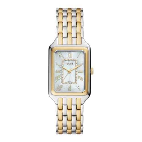 Fossil Damenuhr Raquel mit quarz/3-Zeiger datum Uhrwerk 26mm Gehäusegröße und Edelstahlarmband ES5305 von Fossil