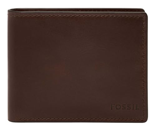 Fossil Derrick Portemonnaie-Set aus Leder oder Polyester für Männer Karamellbraun 11.43 cm L x 1.27 cm W x 9.53 cm H von Fossil
